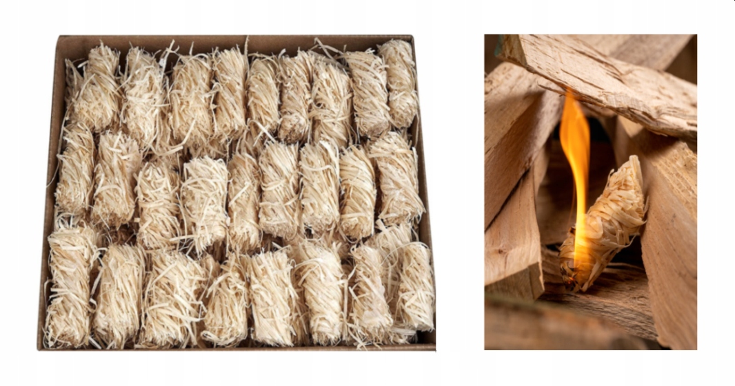 Podpałka Rozpałka Ekologiczna do Kominka Pieca Grila Eco Super Wydajna 1Kg Waga 1 kg