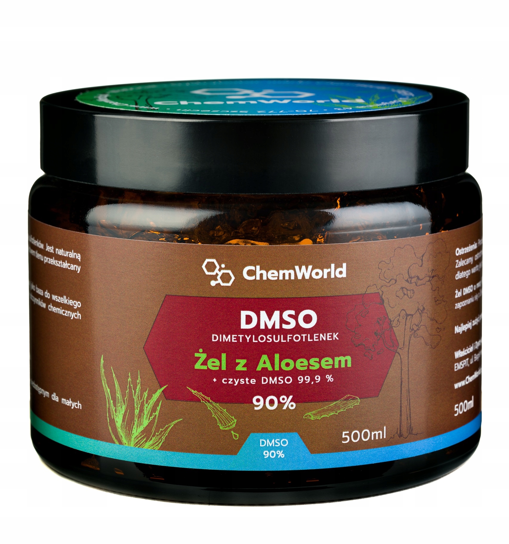 

Dmso 99,9% Żel Moc 90% z Aloesem 99% natura 500 ml