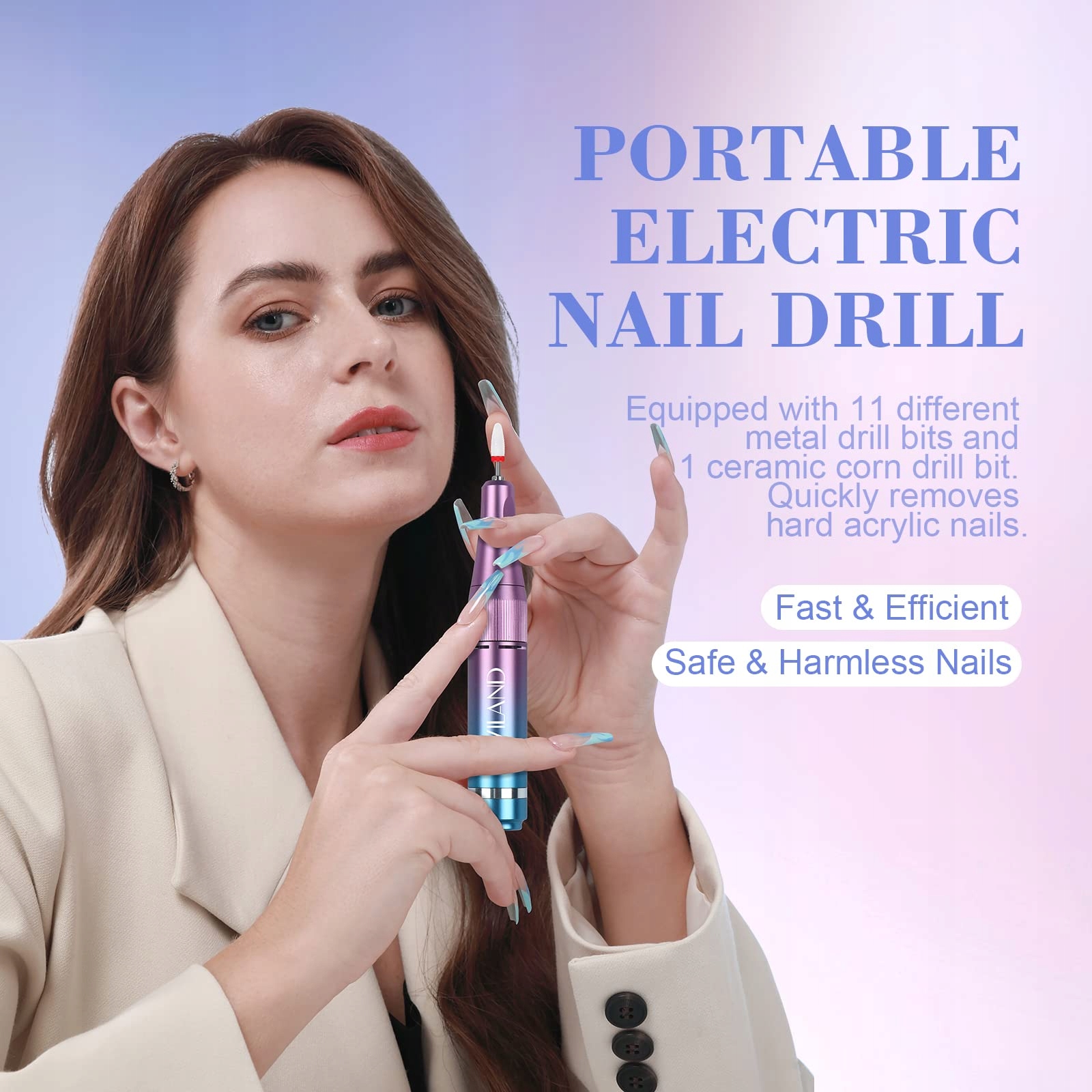 SAVILAND 12w1 40000 RPM Nail Drill for Manicure Pedicure — miniatura 2