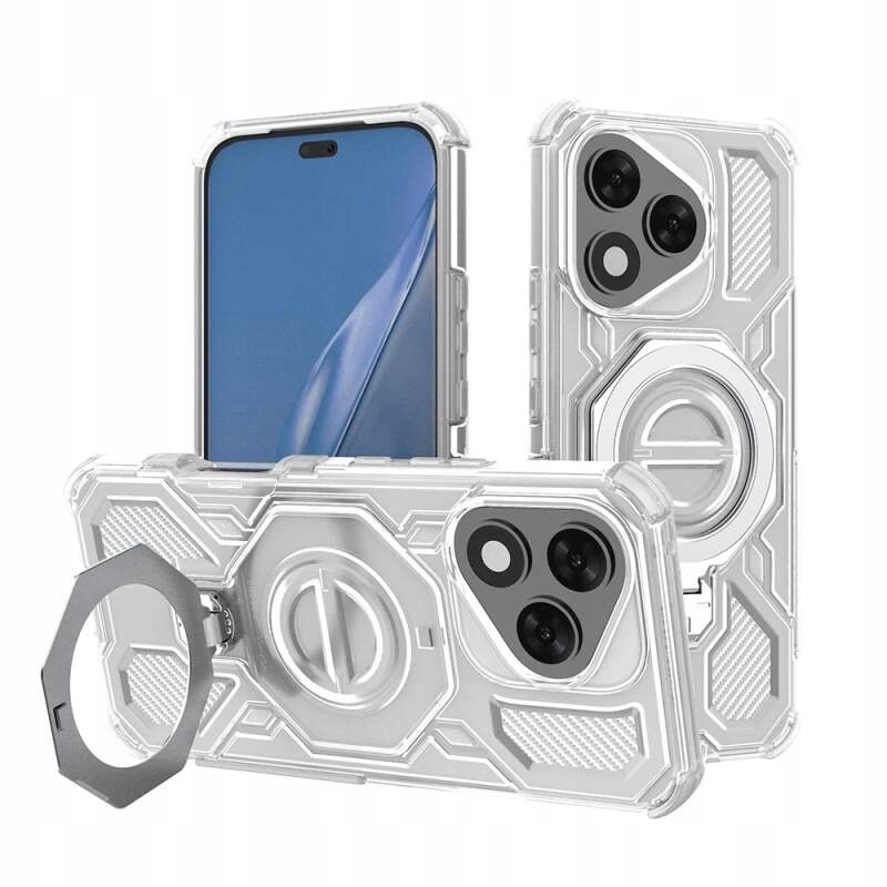 Techsuit Carbon Shield Pro etui na Honor 400 Lite biało-przezroczyste