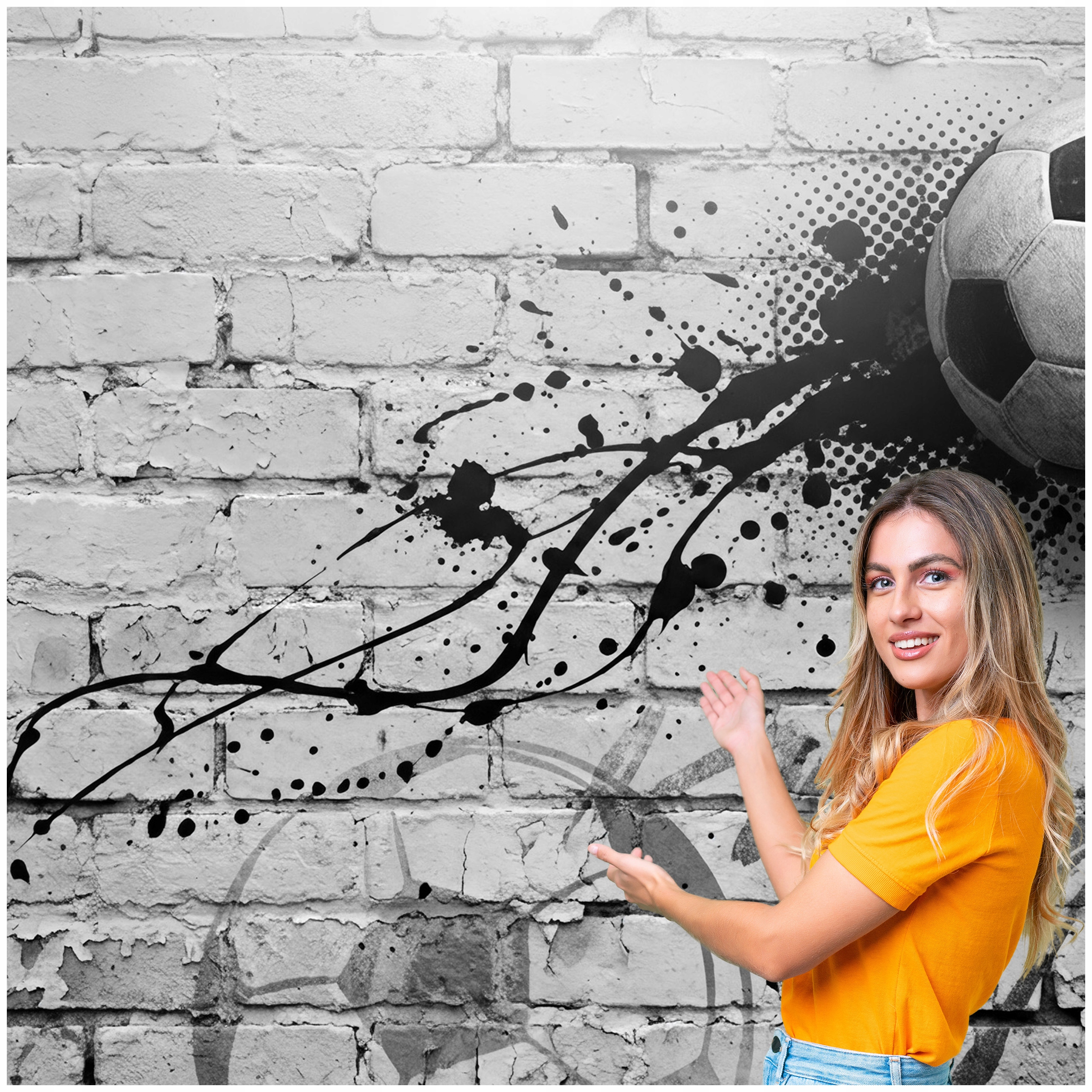 Fototapeta 3D pro mládež Fotbal 294x260 DMPN13W