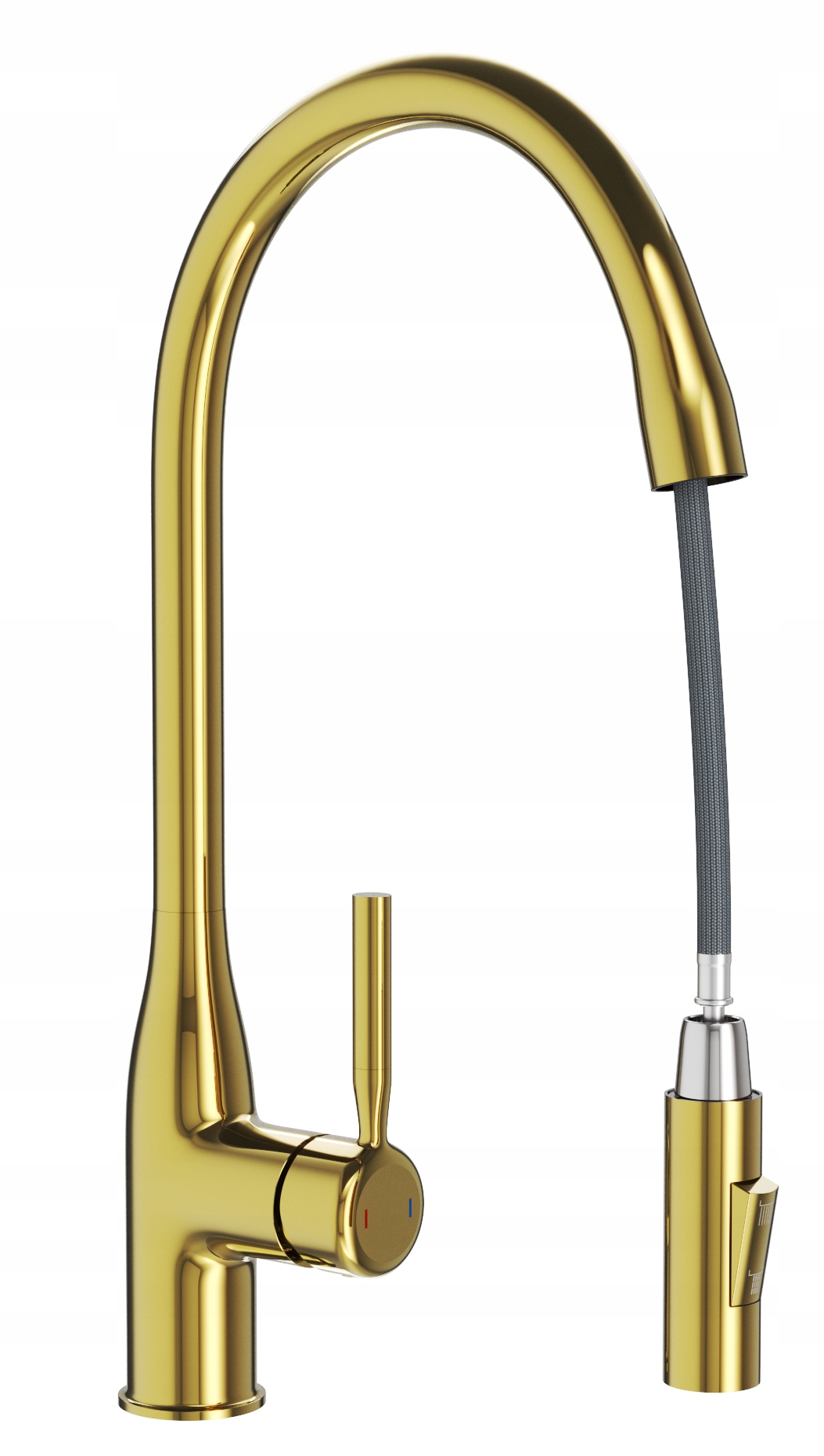 Kuchynský Kohútik S Výsuvným Výtokom, Zlatá Batéria, Dvojfunkčná, Moderná Fossa