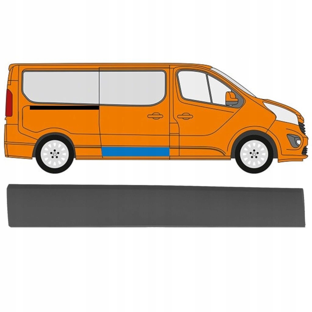 Listwa drzwi przesuwne Trafic Vivaro NV300 2014- - porównaj ceny