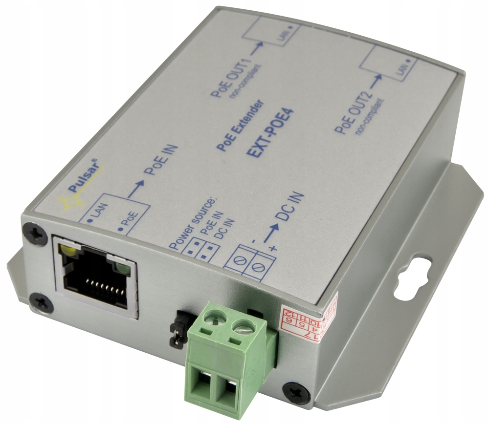 Rozšířovač Poe (ext. 48V) Pulsar EXT-POE4 Pro 2 Kamery