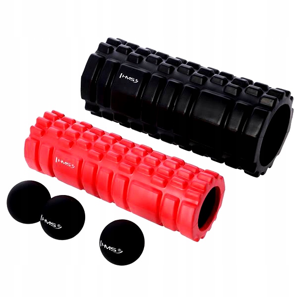 WAŁEK ROLLER DO MASAŻU ĆWICZEŃ PIŁKA 7CM ZESTAW