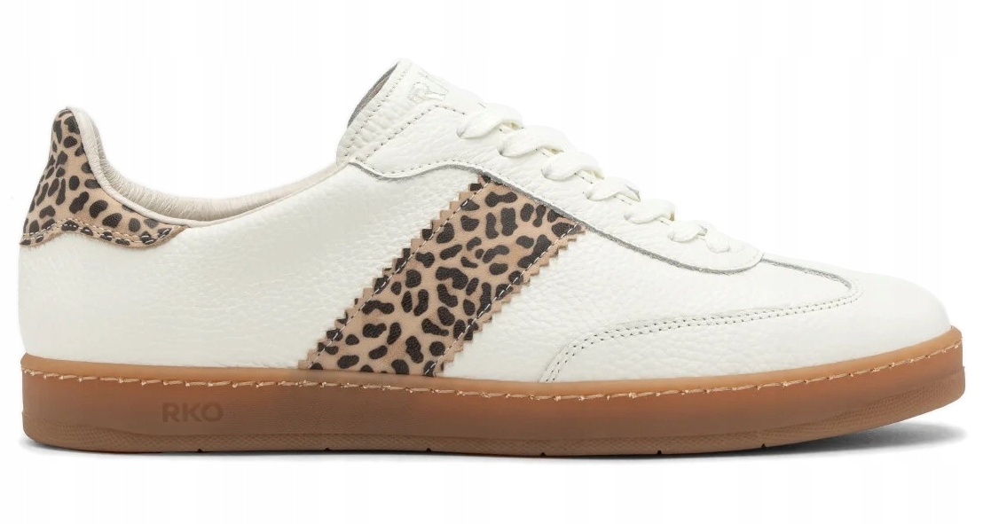 Ryłko krémové dámské sportovní boty z lícové kůže, velikost 36