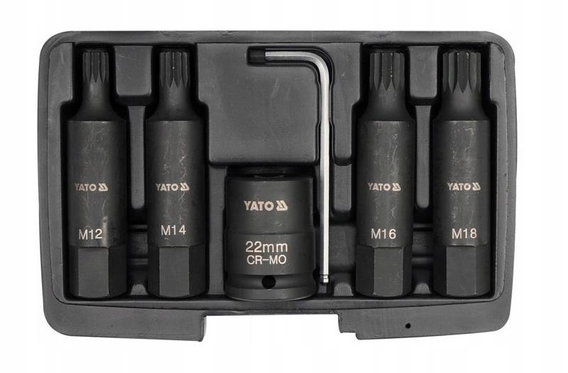 НАБОР УДАРНЫХ БИТ SPLINE 3/4 6CZ YATO YT-1157