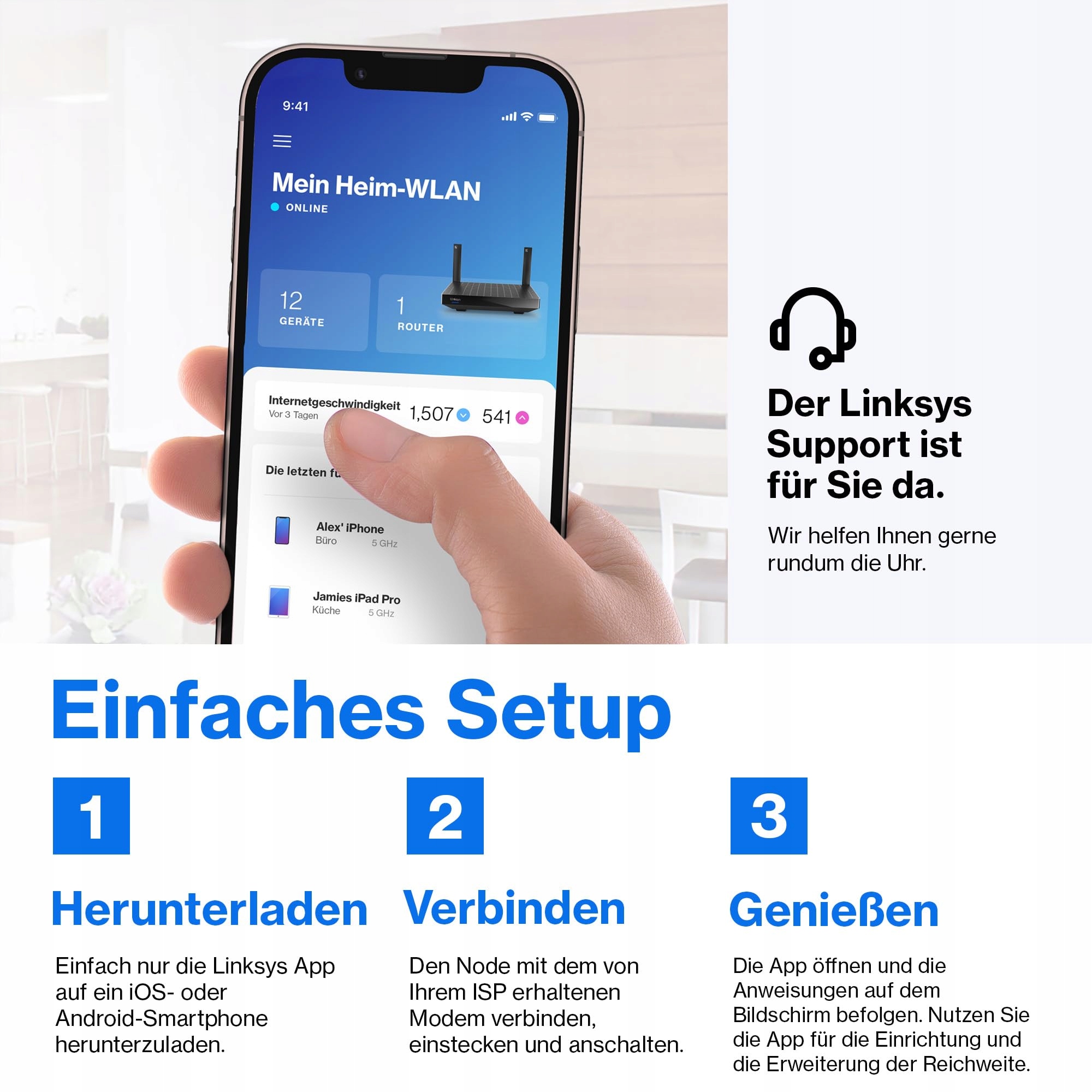 LINKSYS Hydra Pro 6E Router: Tri-Band WiFi 6E, 6.6Gbps, 250m², 55 Urządzeń — miniatura 9