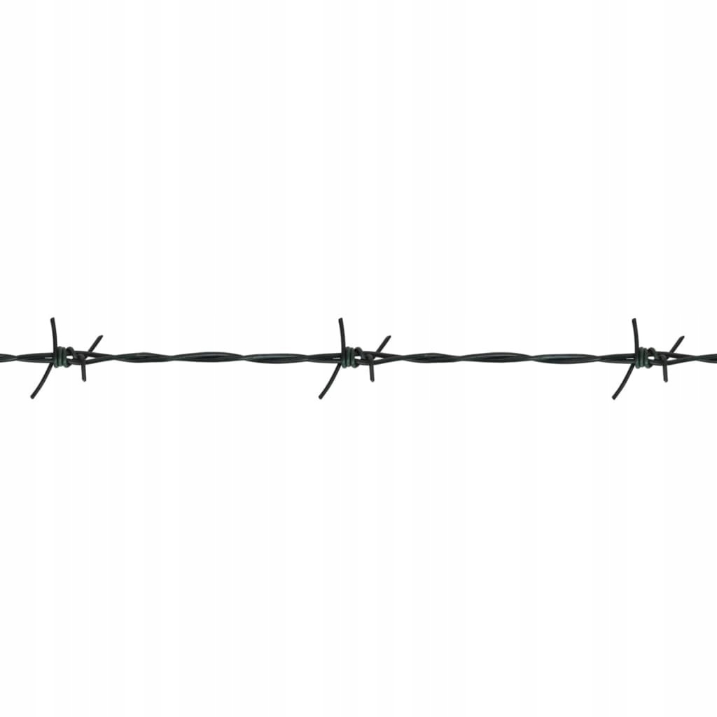 VidaXL Drut kolczasty, zielony, 100 m Marka VidaXL