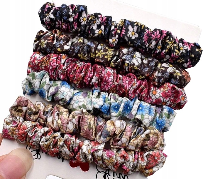 

Gumka frotka zestaw do włosów scrunchies 6 sztuk