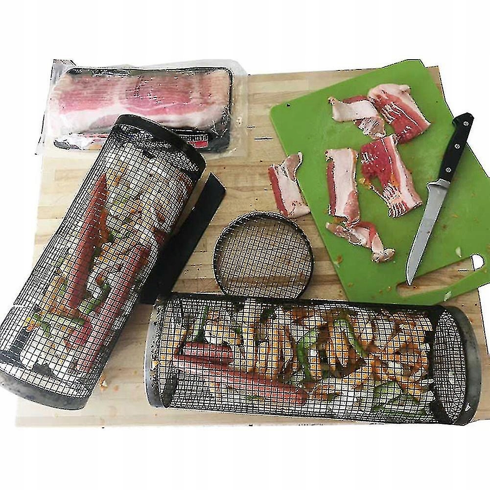 KOSZ DO GRILLOWANIA WARZYW GRILL 30CM ZESTAW 2 SZT Średnica 9 cm