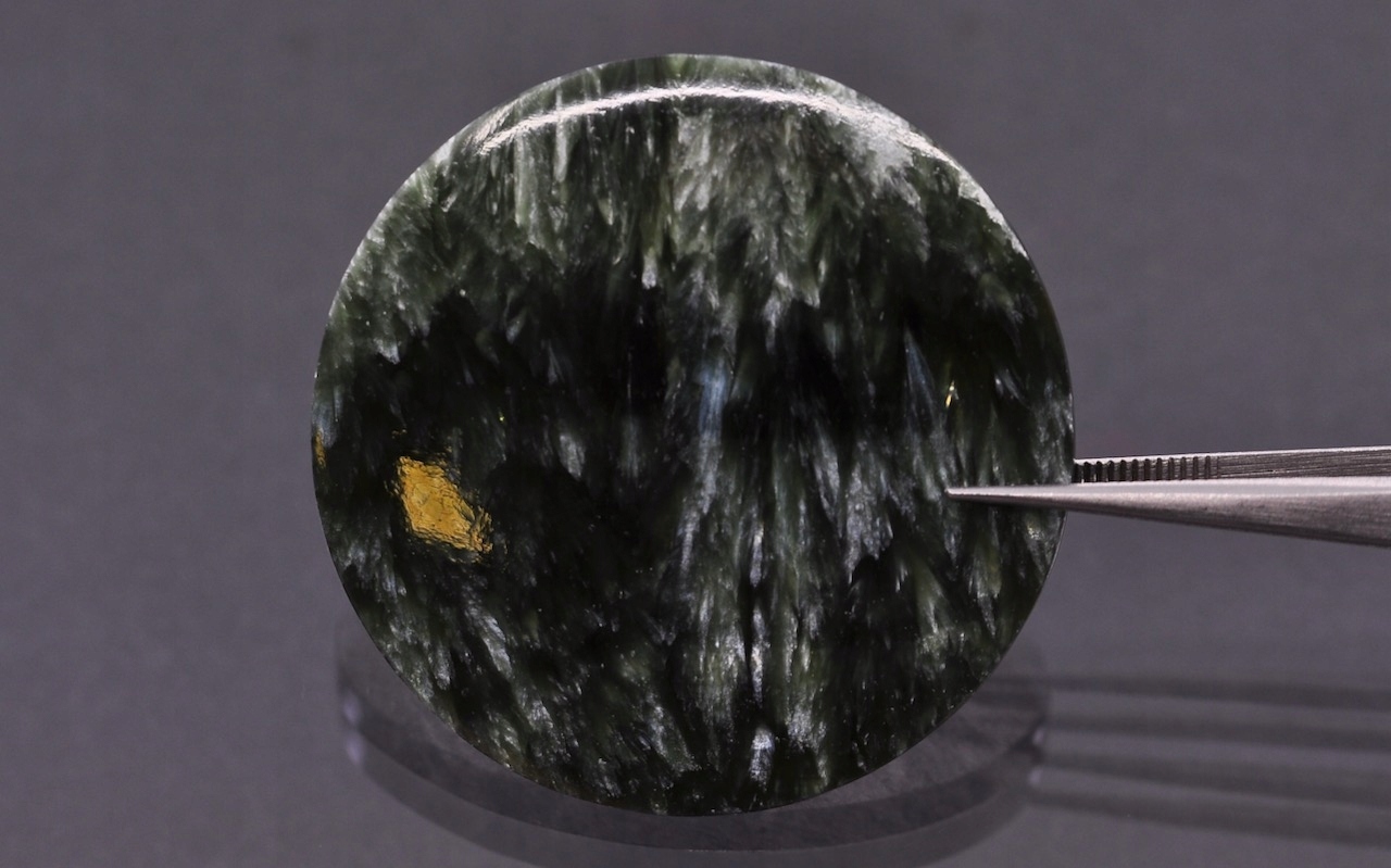 Serafinit deska konvexní kulatá fi 40 mm