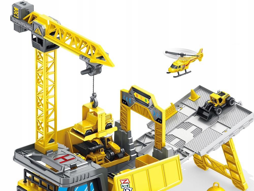 DUŻA CIĘŻARÓWKA Z DŹWIGIEM + POJAZDY BUDOWLANE Bohater brak