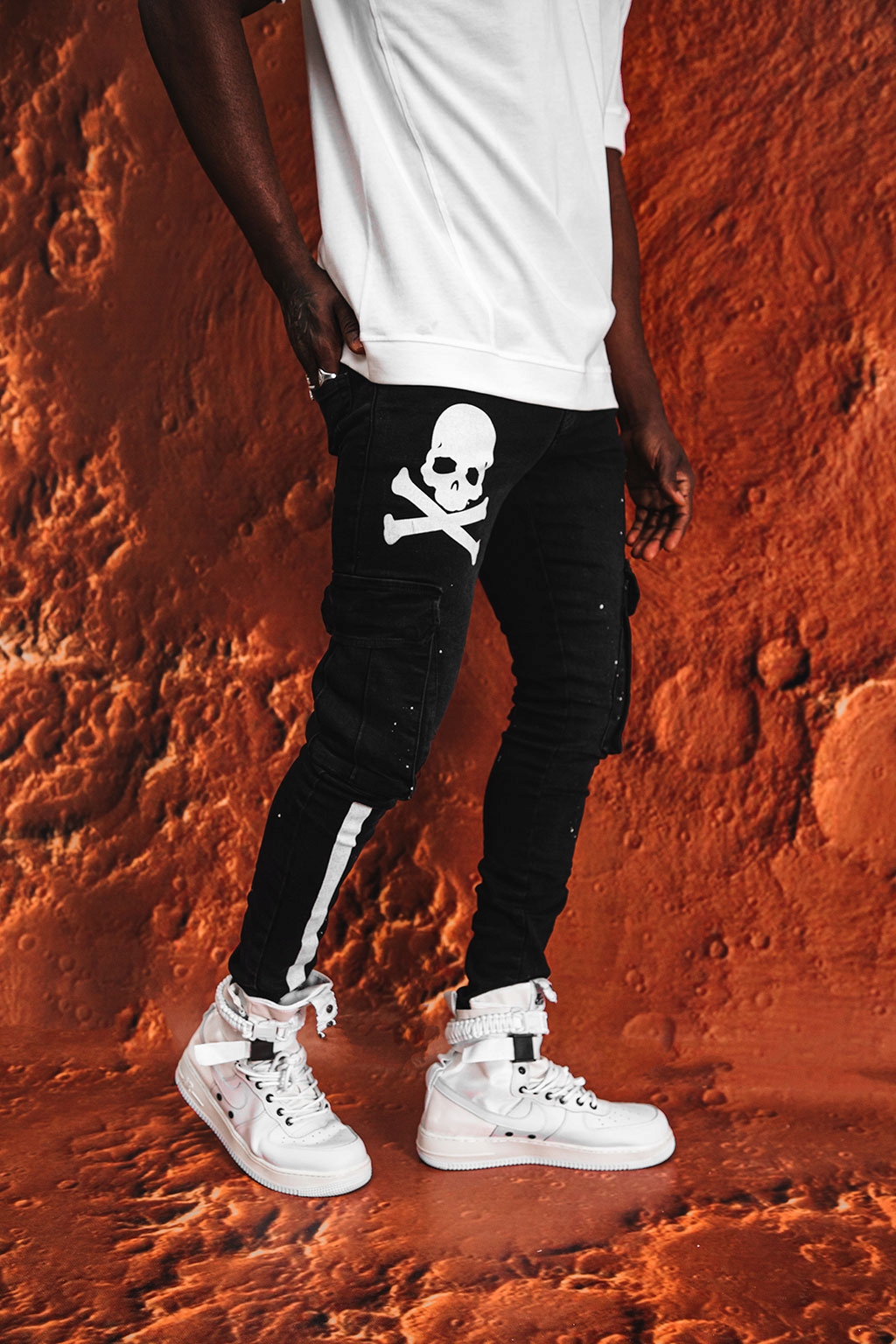 

2Y Premium r.32 jeansy joggery Cargo Czaszka skull