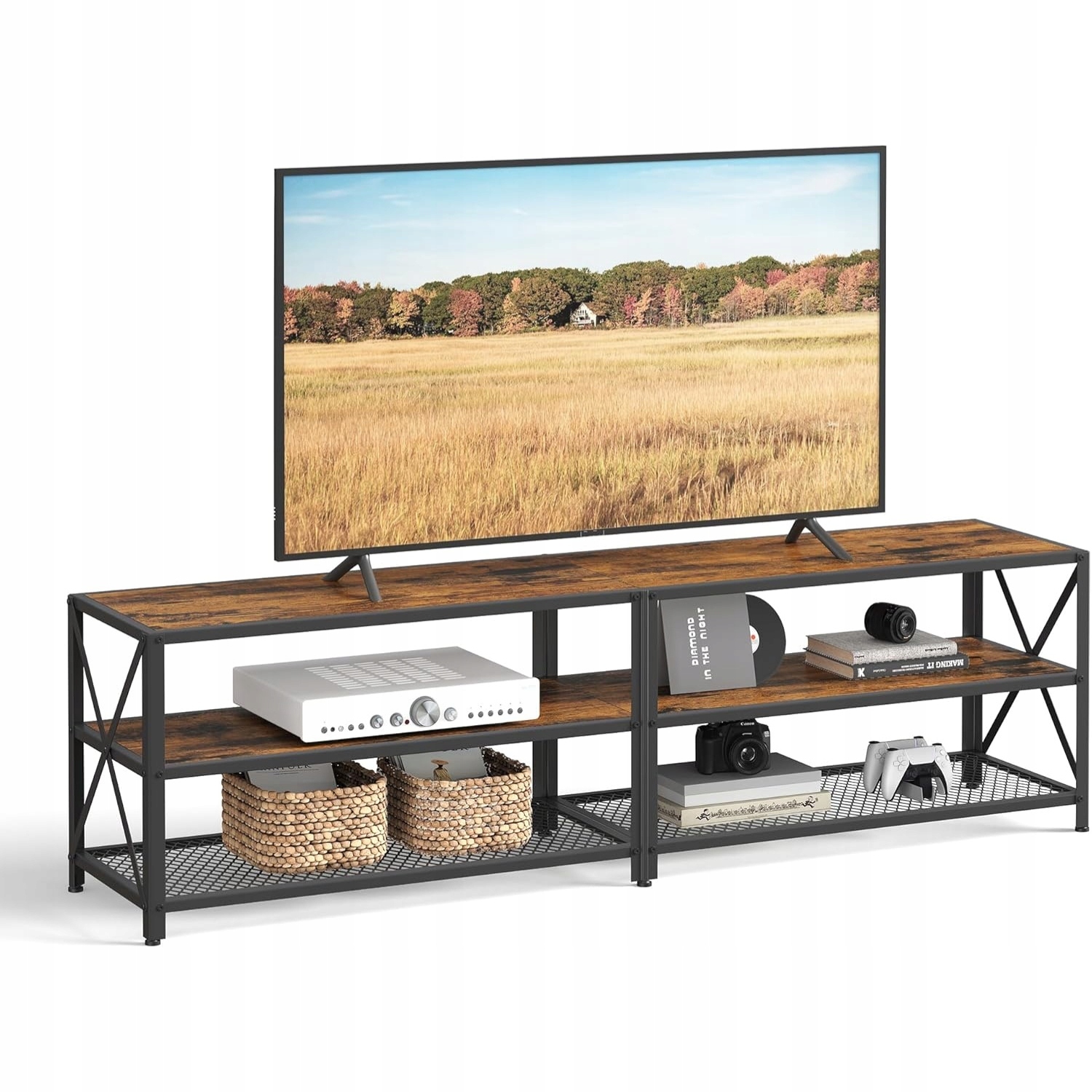 Skrinka Pod Televízor Stolík Do Obývačky, Spálne, Veľký Drevený Stojan, 178 CM