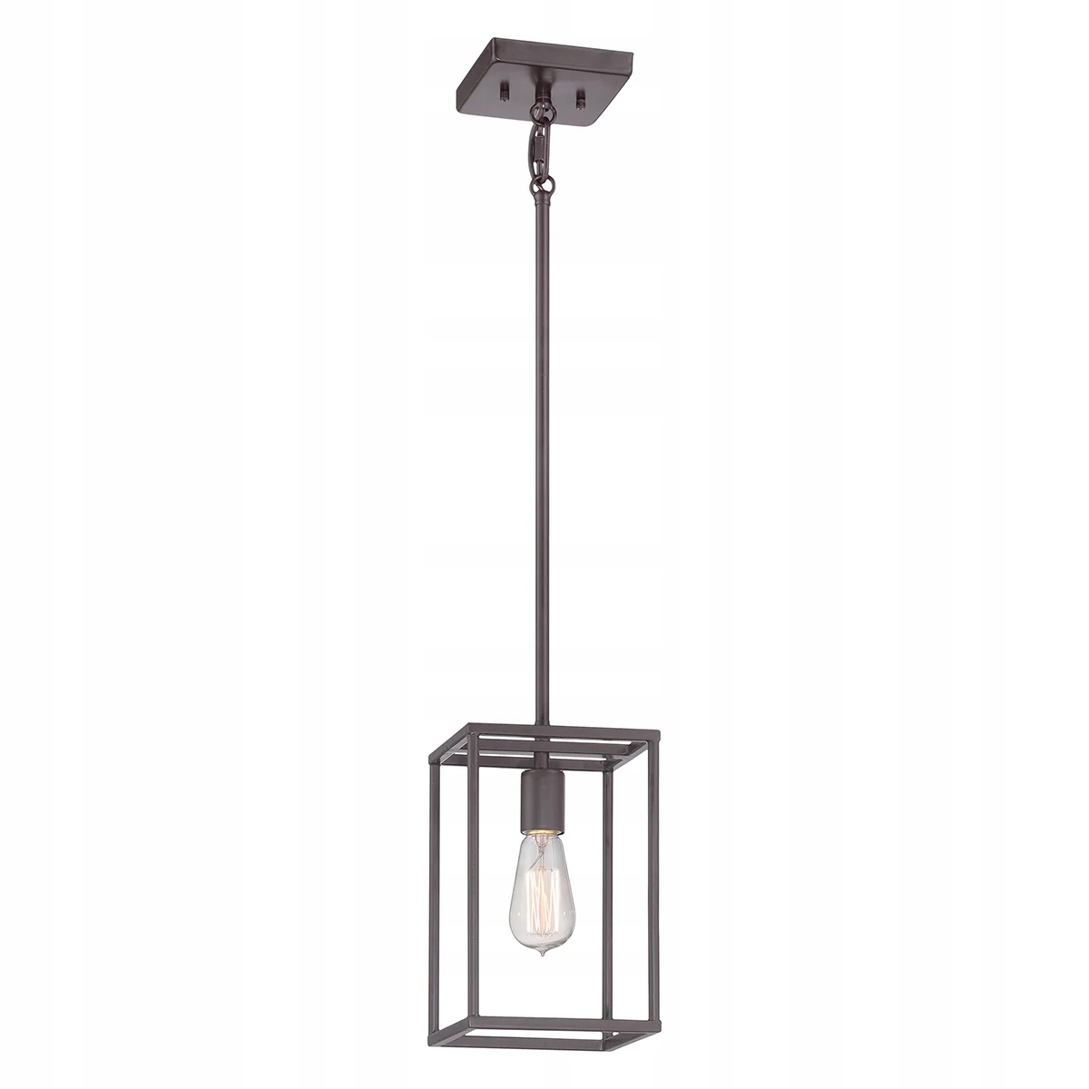 Industriálna závesná lampa hnedá do obývacej izby, jedáleň nad stôl, ostrovček Quoizel