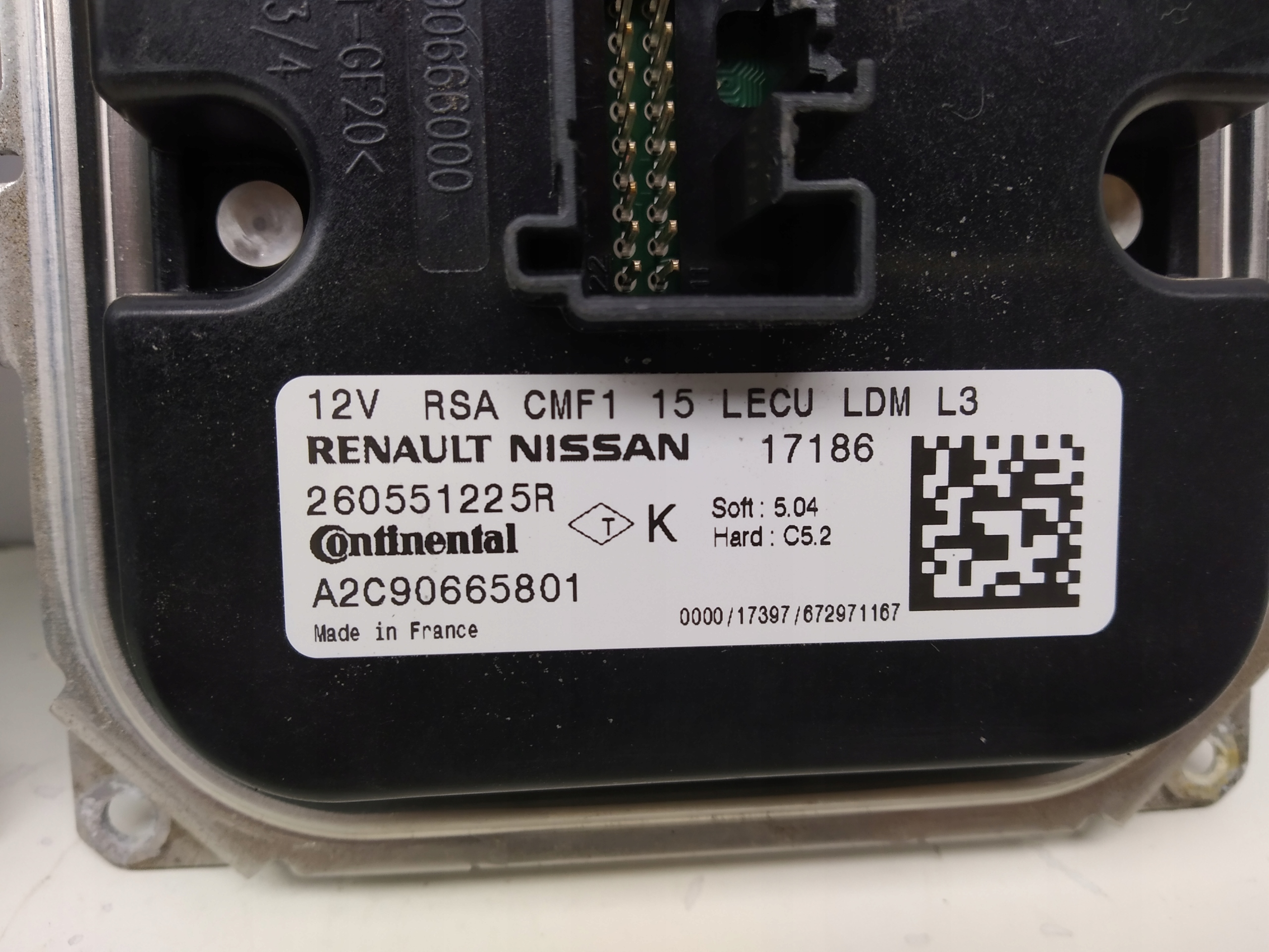 Nissan Renault OM 260551225R module control unit lights LED megane iv clio