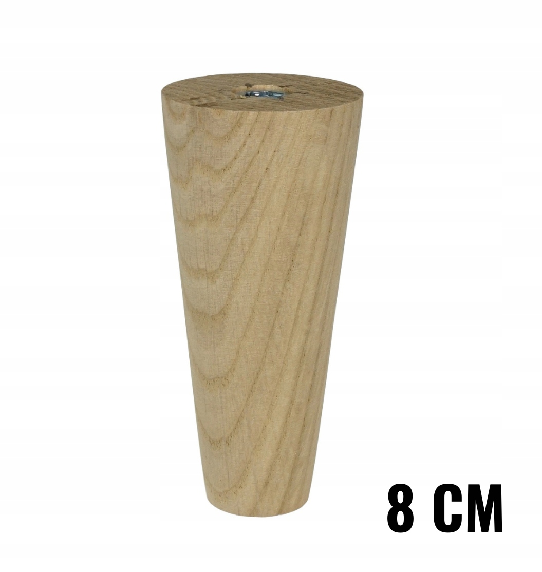 

1x Noga nóżki dębowe 8 cm dąb nóżka prosta surowa