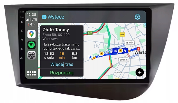 Seat Leon 2 2005-2012 Radio Navigace Android Carplay Mapy 8GB/128GB Dsp