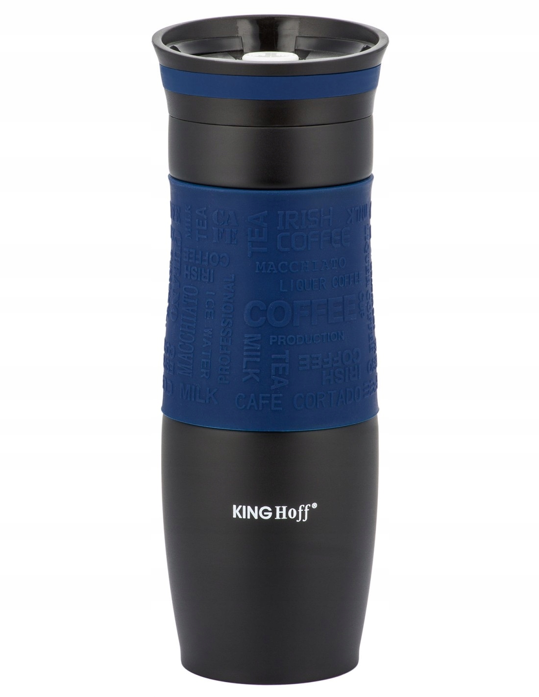 Kubek termiczny 0,5 l czarny odcienie niebieskiego