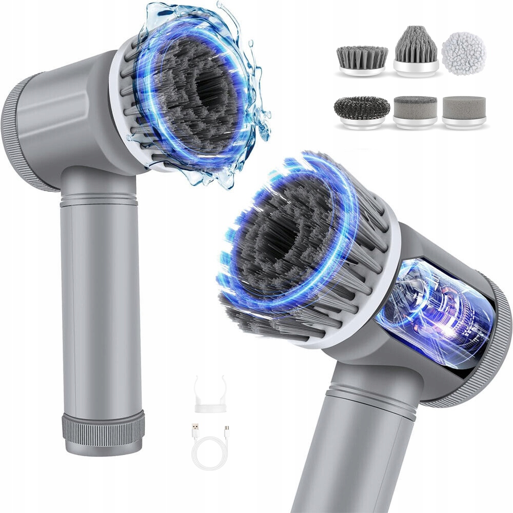 Levně Elektrický Rotační Kartáč Kuchyně Koupelna 7W1 Provést Mytí