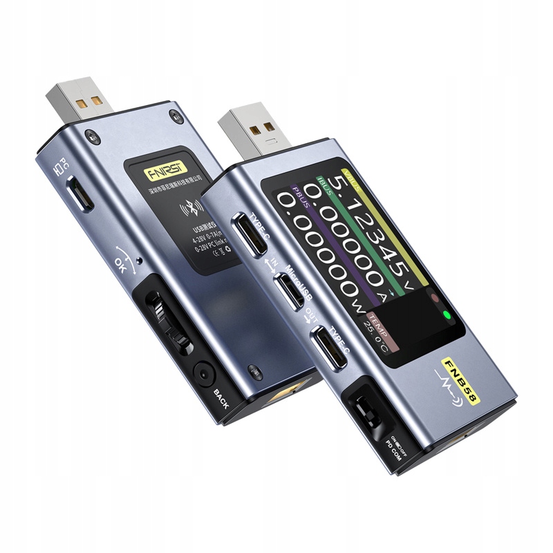 Fnirsi FNB58 Bt Tester Usb PD3.1 Qc Bluetooth LCD E-Marker 240W Pps