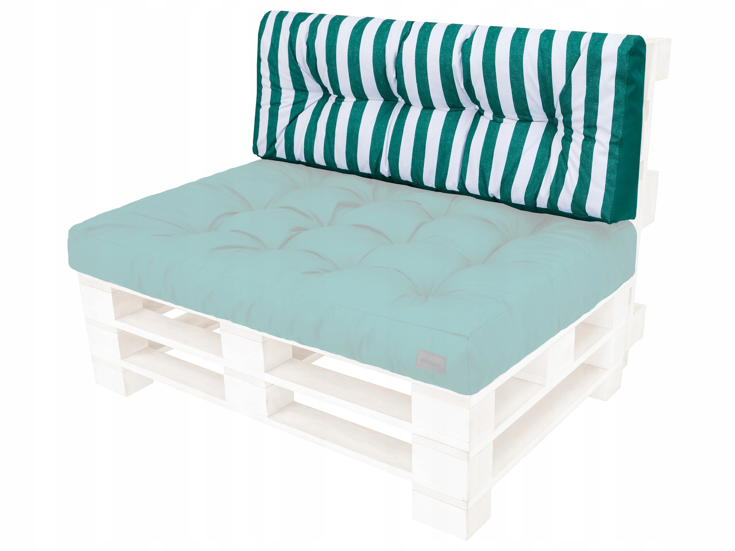 Dlhý vankúš na operadlo lavičky z paliet 120 x 40 cm