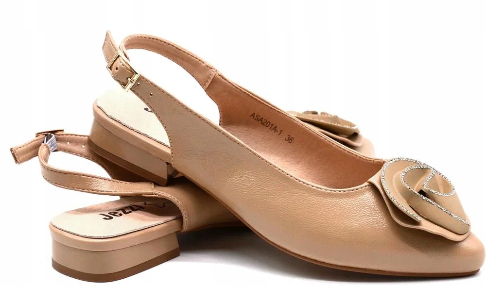 Czółenka damskie bez pięty Jezzi ASA201A-1 beżowe 40