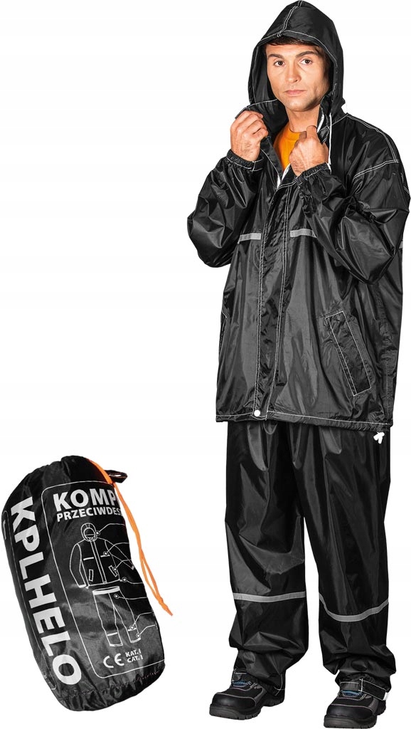 Komplet przeciwdeszczowy Helo kurtka spodnie r.L