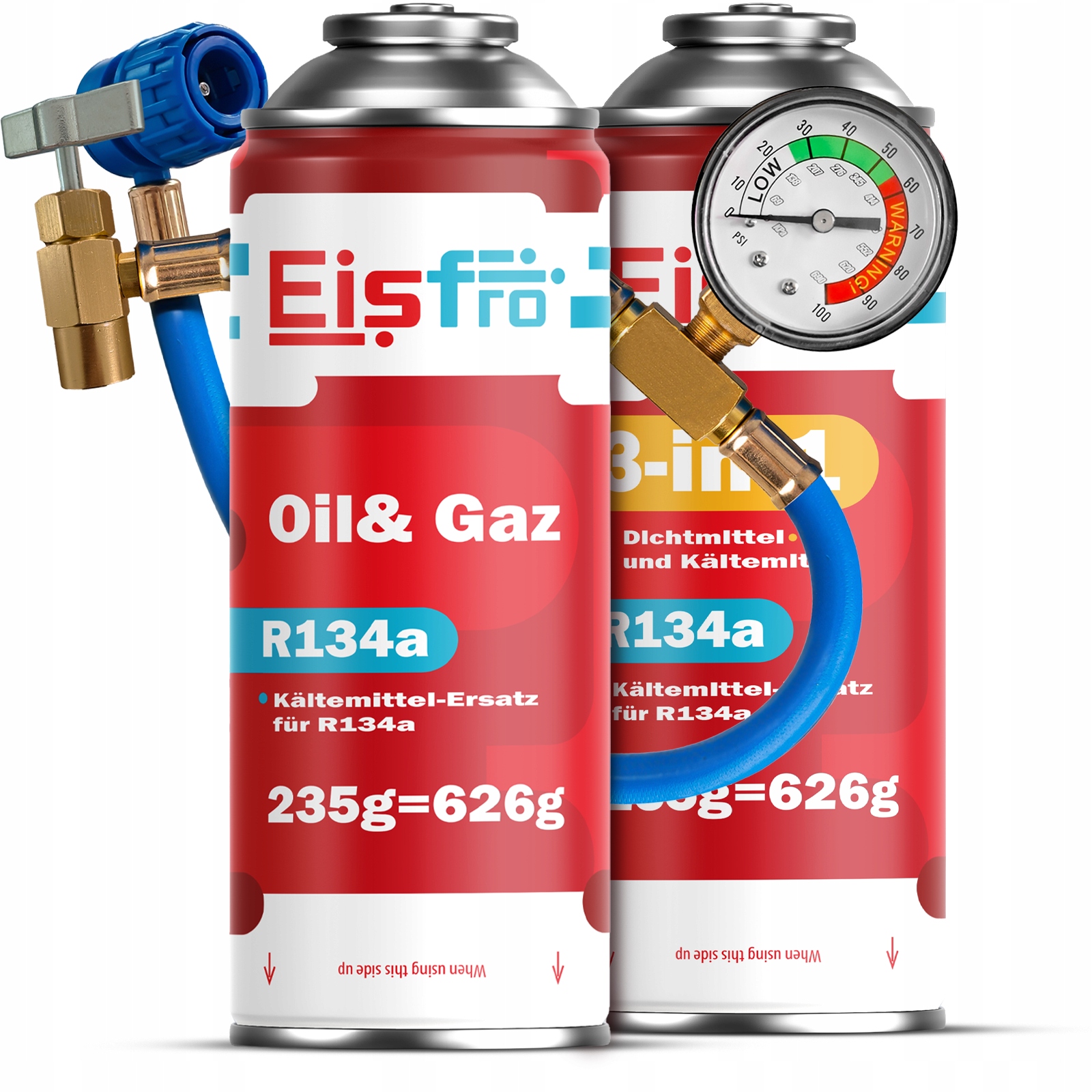 2x Gaz Do Klimatizace R134a chladivo 2v1 3v1 470g Kabel