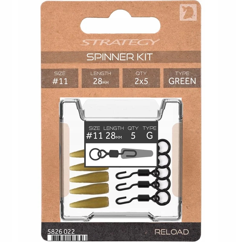 Łącznik do wymiany przyponu Strategy Spinner Kit nr.11 28mm 2x5szt