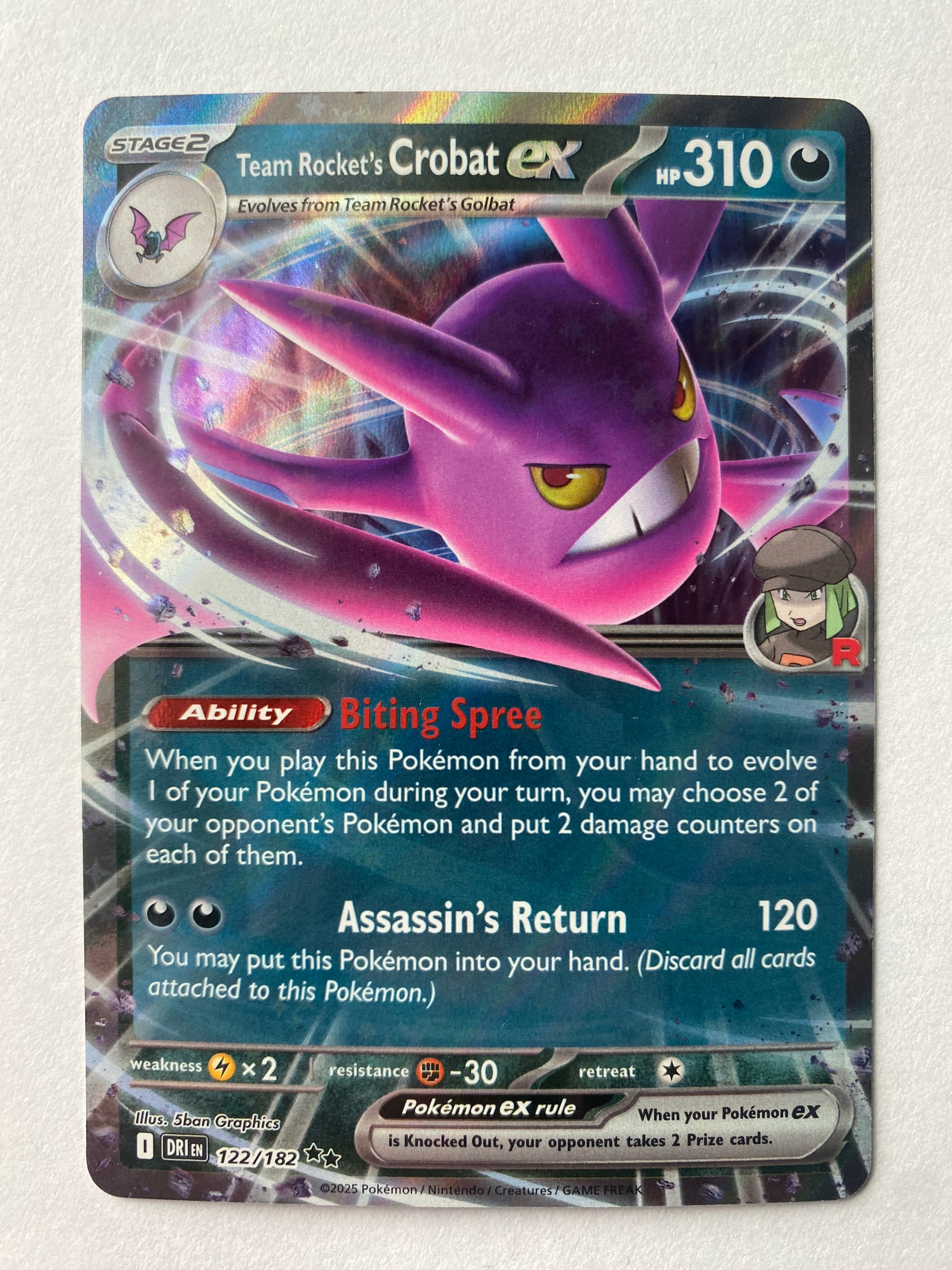 Karta Pokemon: Team Rocket's Crobat ex (DRI 122) / Destined Rivals