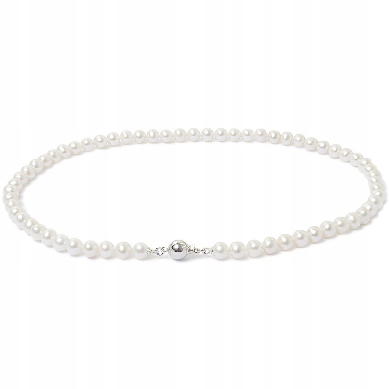 Krásný Stříbrný Náhrdelník Z Pravých Perel