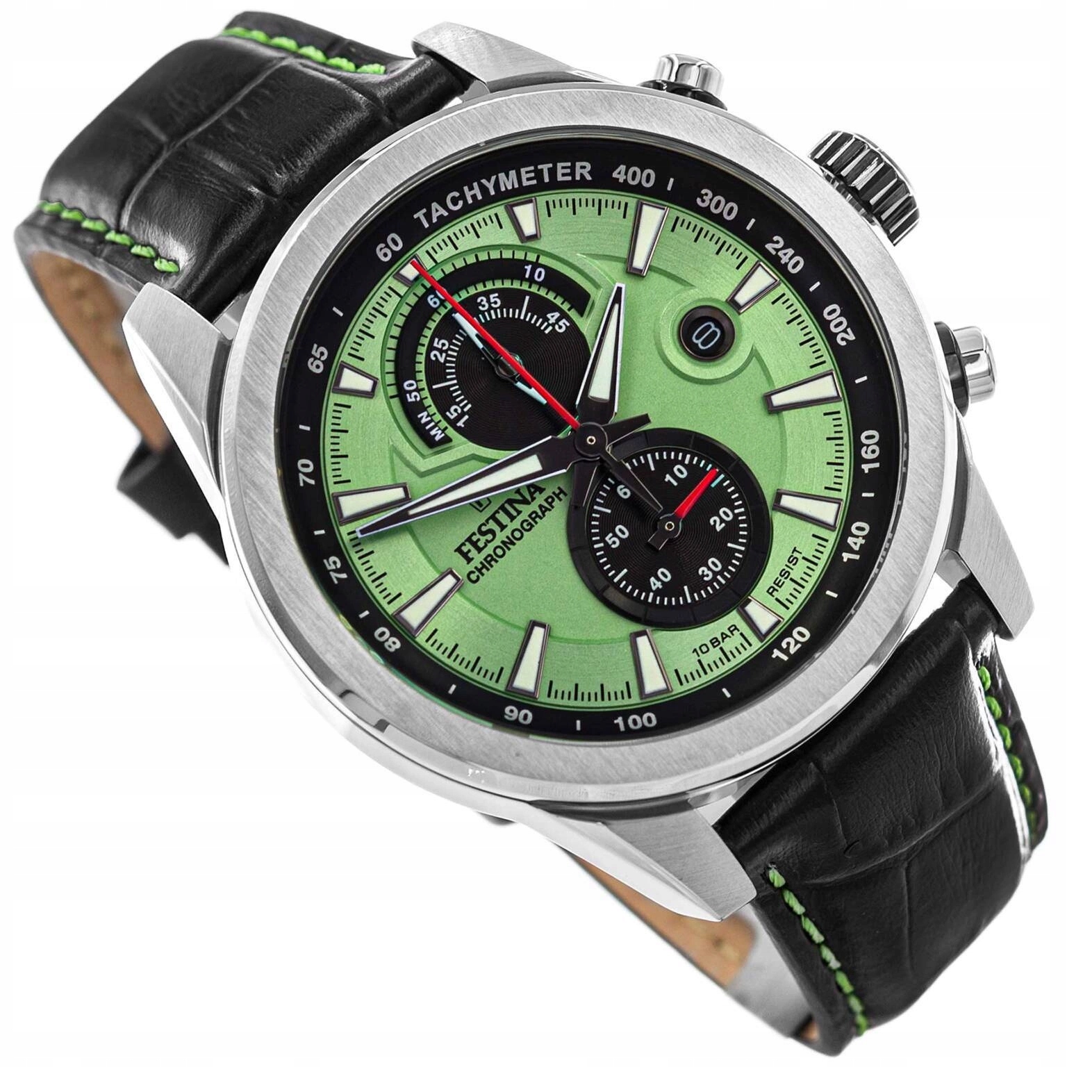 Pánské Hodinky Festina F20695/3 Timeless Chronograph Černé Na Řemínku Data