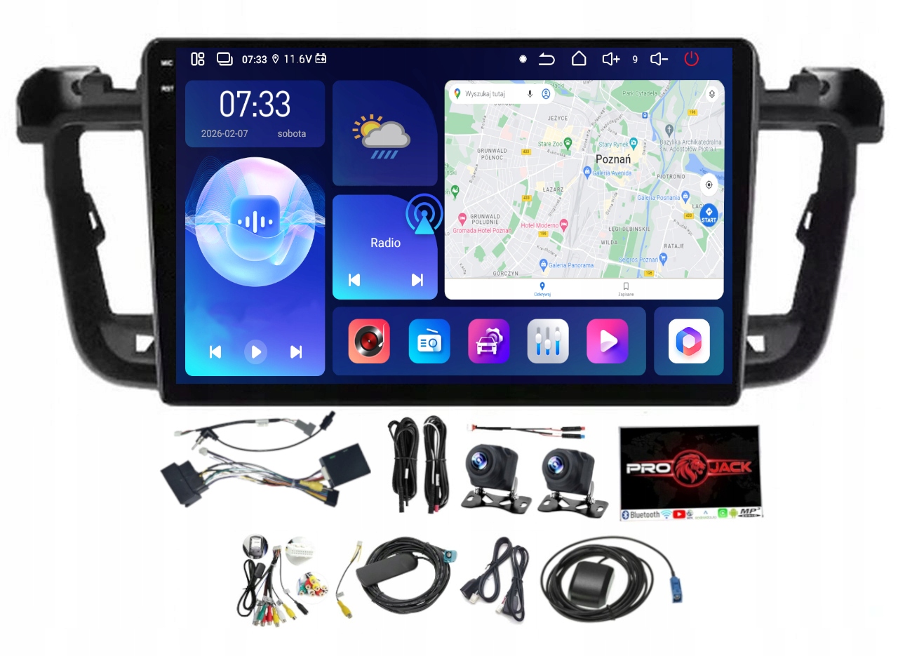 Autorádio S Navigací Carplay Android Peugeot 508 Usb Wifi Bt 6GB Ram 128GB Sim