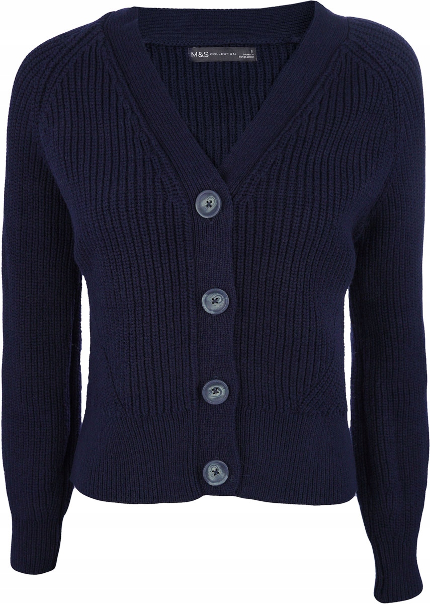 

M&s Kobiecy Granatowy Sweter Kardigan Xs 34