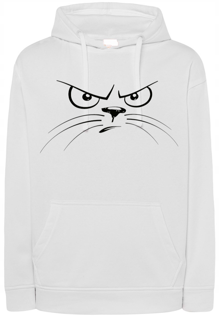 Pánská mikina s pěkným potiskem Kreslená Kočka r.XS