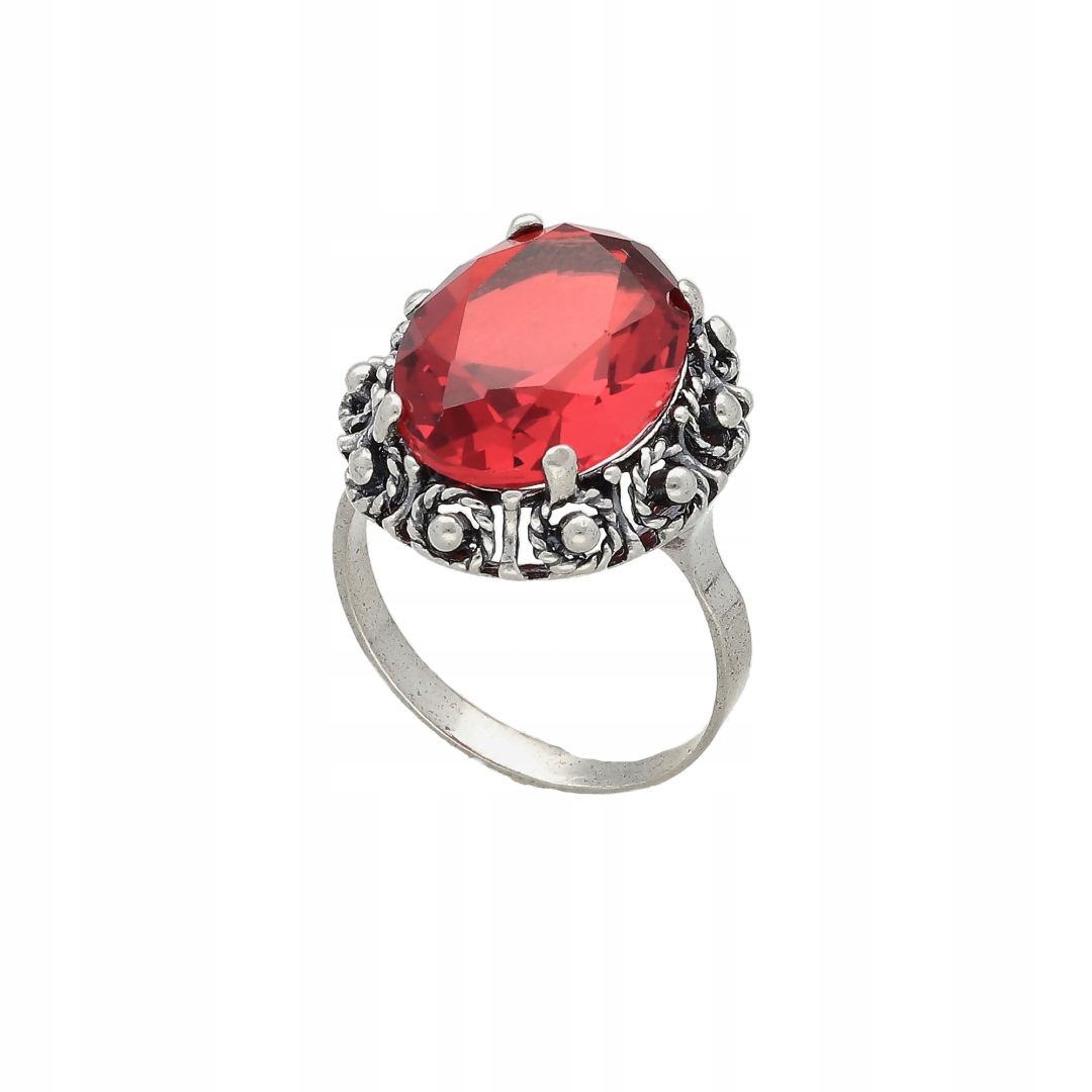 Prstýnek s rubínem stříbro vel.