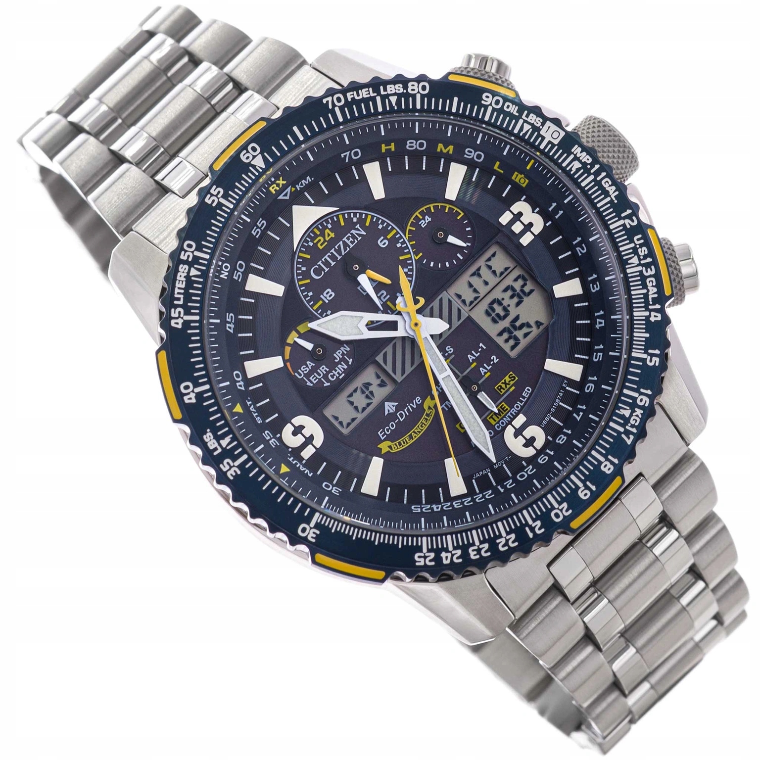 Męski Zegarek Citizen JY8078-52L Promaster Skyhawk Blue Angels Srebrny