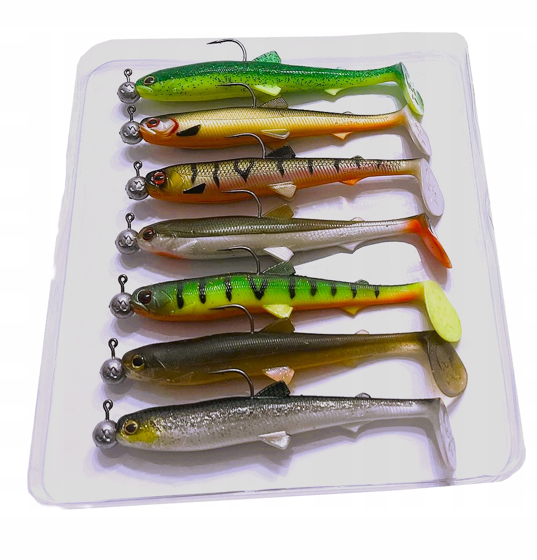 7x zestaw Westin BullTeez Shadtail 12.5cm zbrojone Szczupak Sandacz