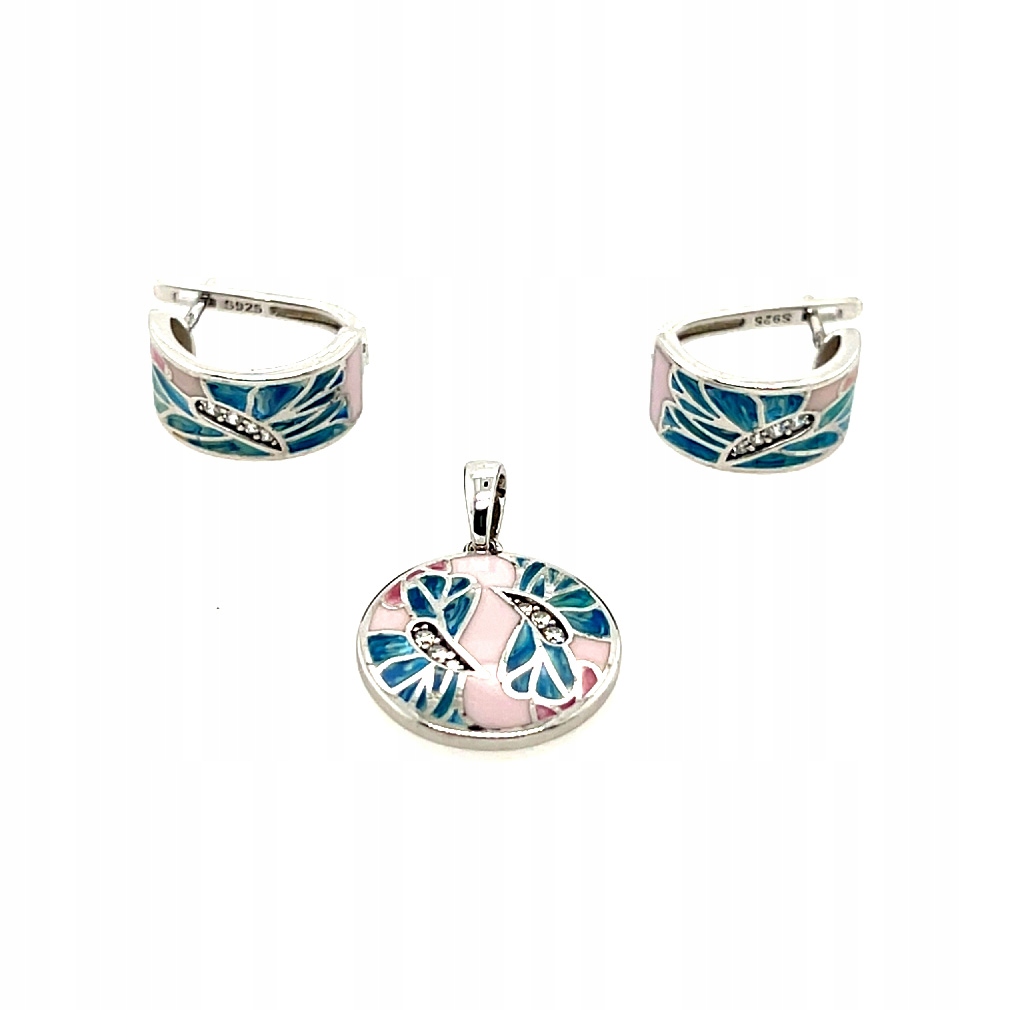 Dívčí stříbrný komplet se smaltem