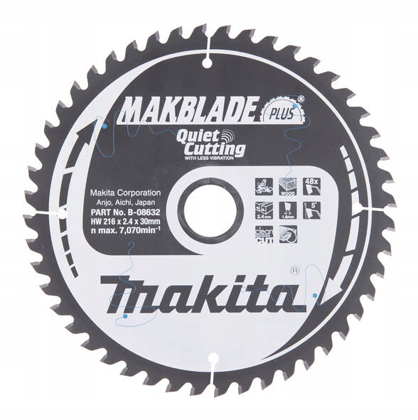 Makita Kotoučová Pila 216x30x48z Makblade Plus Dřevo