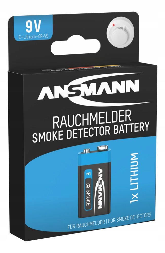 Bateria litowa Ansmann E PP3 9V do czujnika dymu