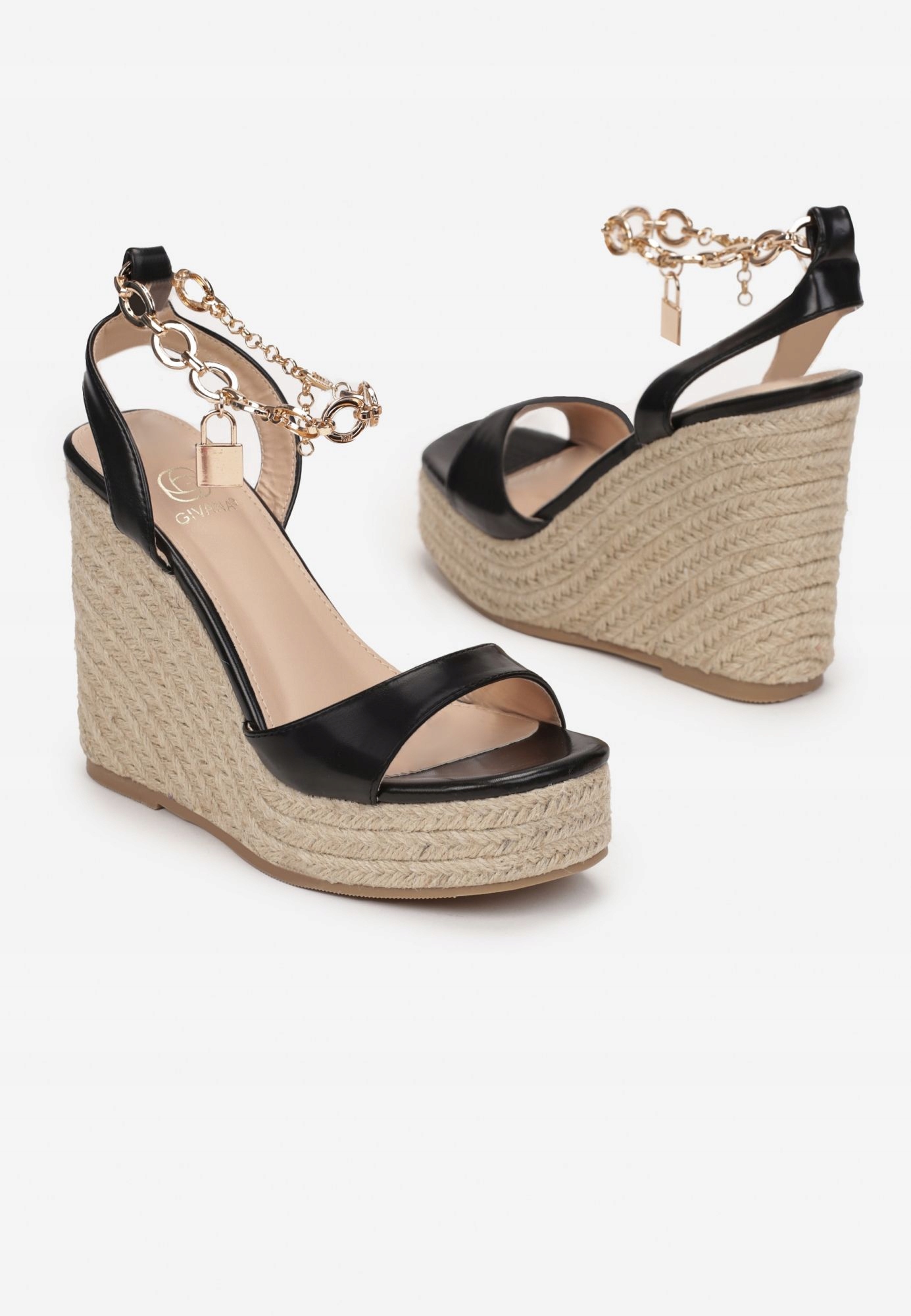 

Born2Be Czarne Sandały damskie 39 Plecionki