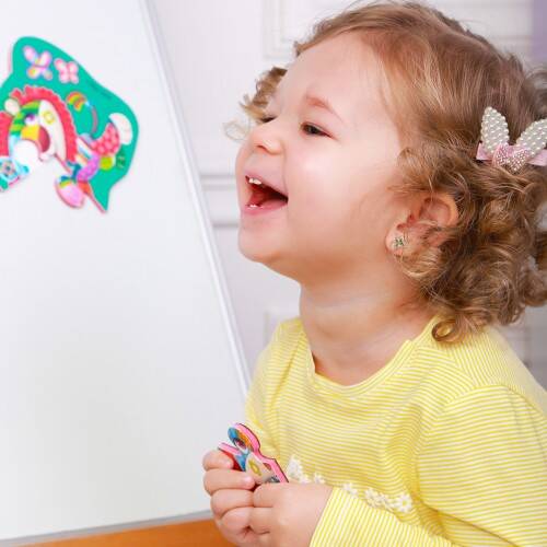 PIANKOWE PUZZLE MAGNETYCZNE LEW I HIPOPOTAM DLA NAJMŁODSZYCH ROTER KAFER Liczba elementów 7