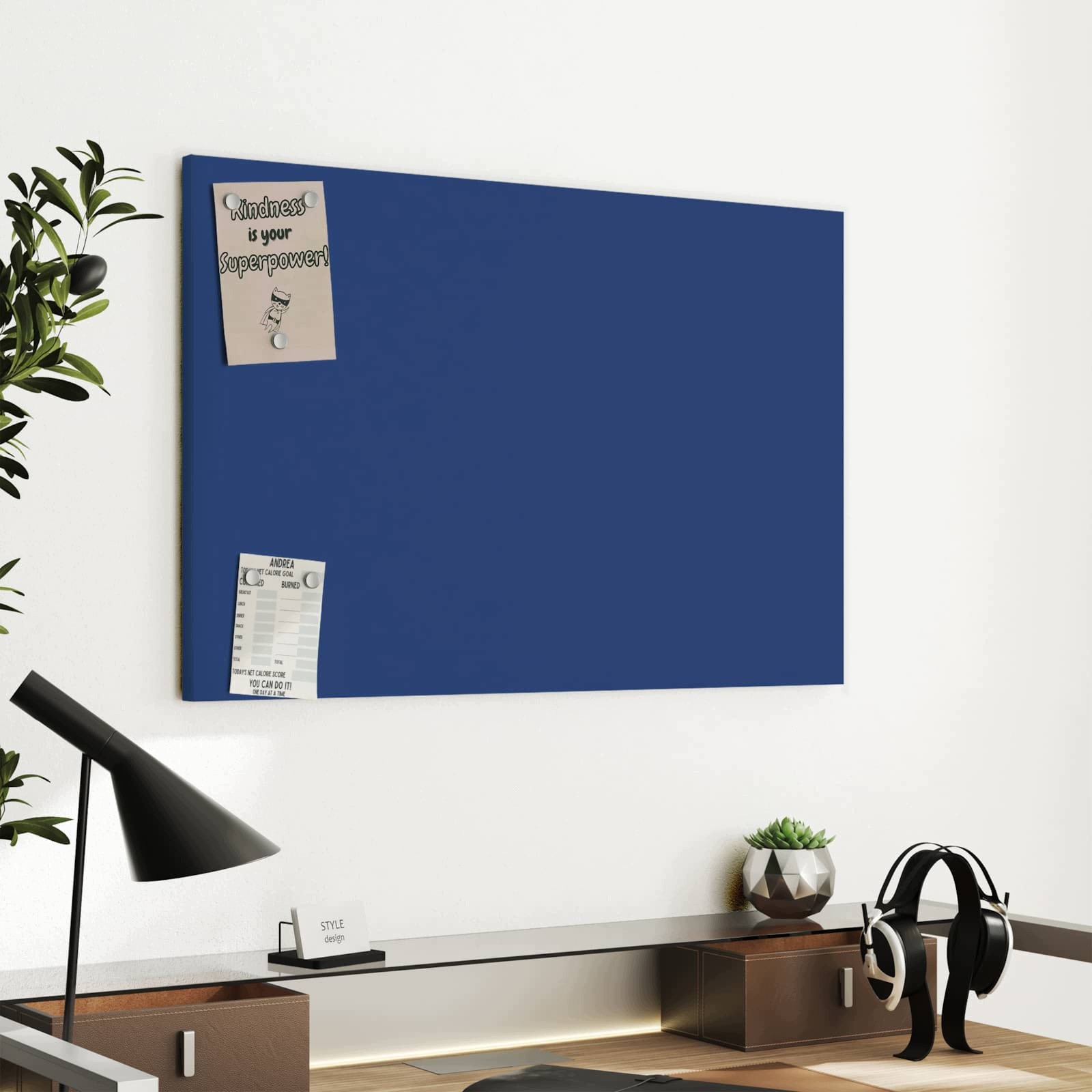Magnetická tabule Tmavě Modré Pozadí III 60 × 40 cm