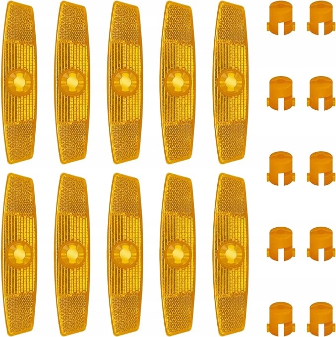 ZESTAW PLASTIKOWYCH ODBLASKÓW ROWEROWYCH NA SZPRYCHY 10 SZTUK