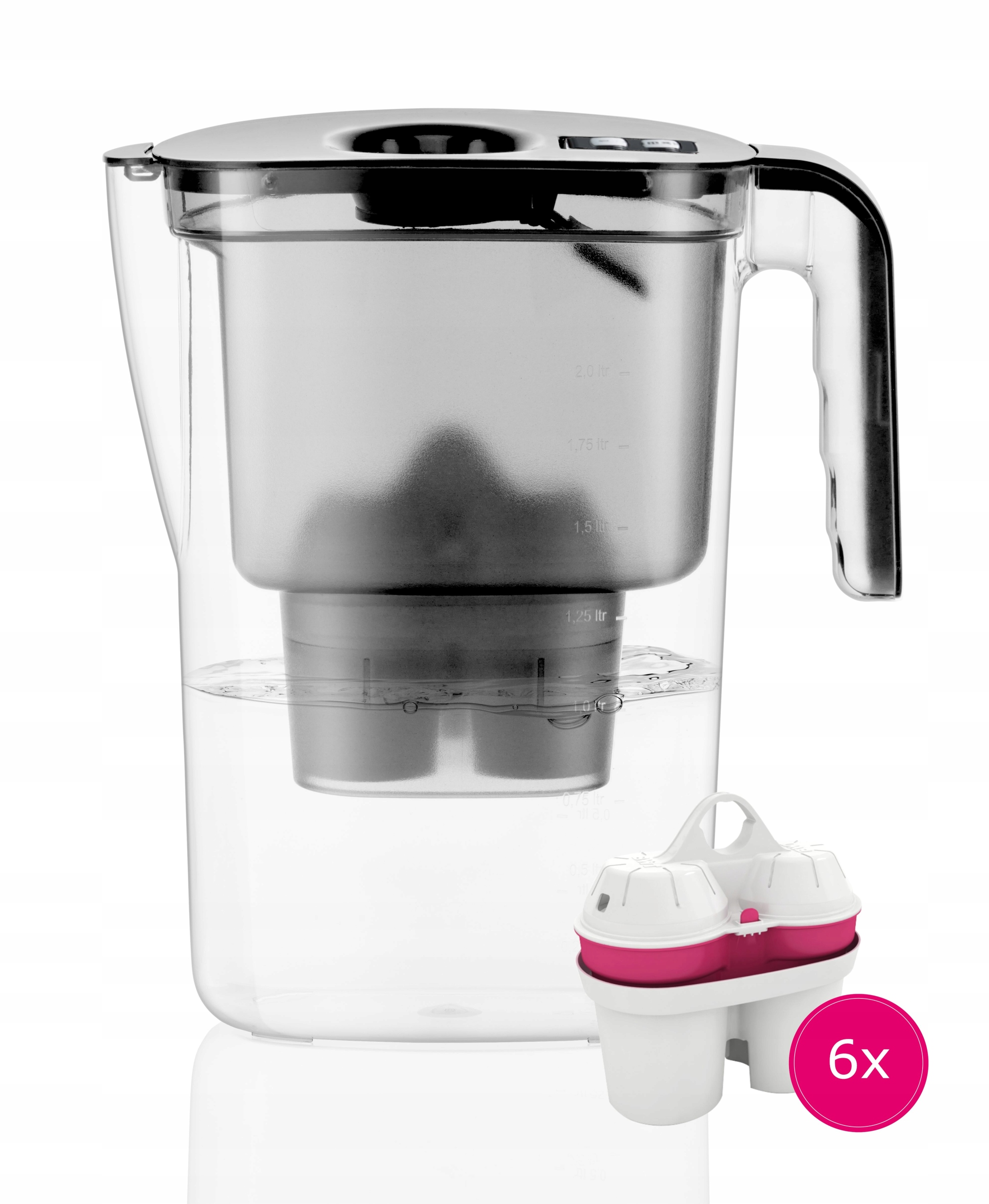 Filtrační konvice Bwt Vida Mei černá, 2,6l 6ks filtru