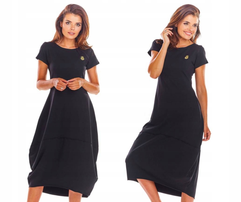 

Długa dresowa sukienka oversize lużna, L/XL