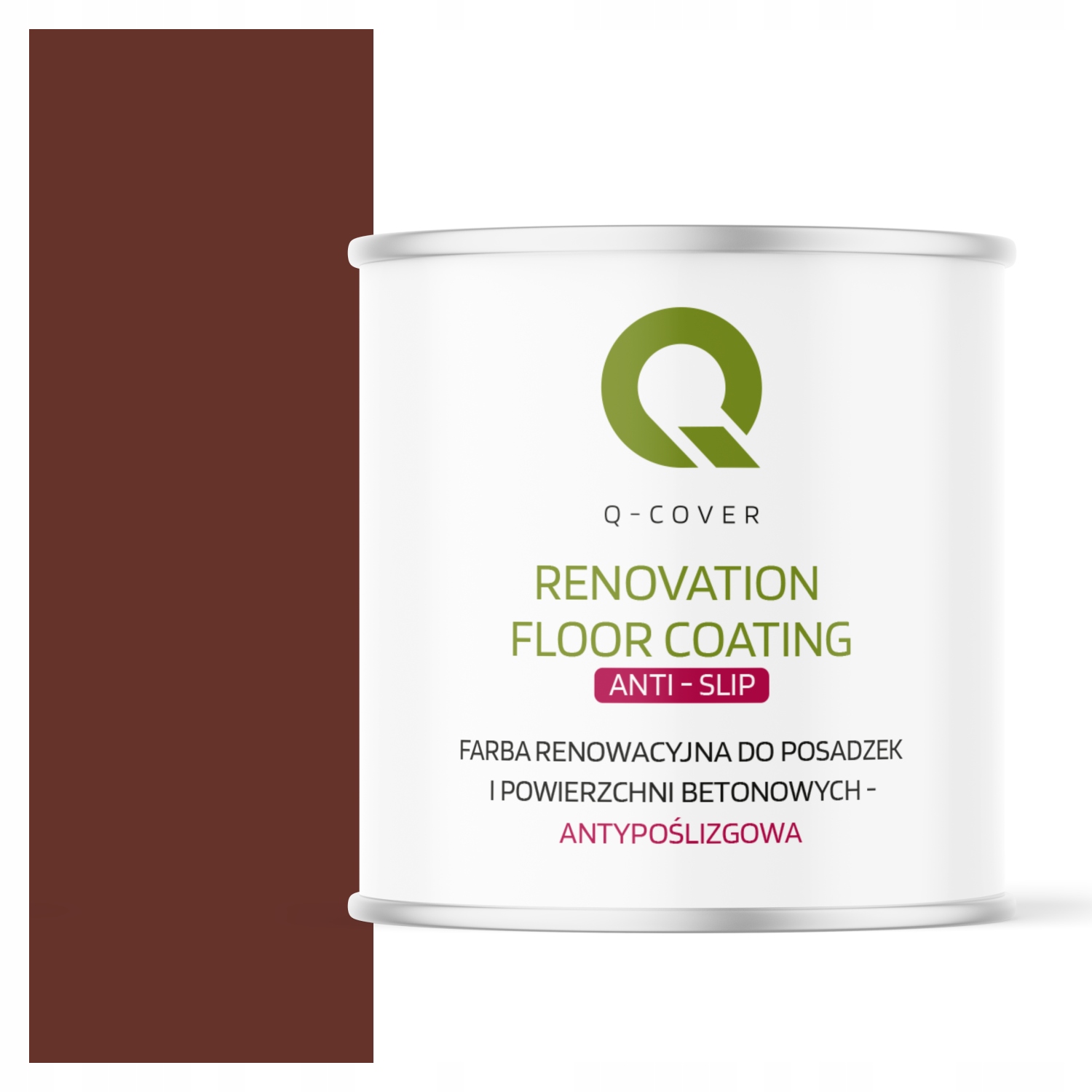 Protišmyková Farba Na Renováciu Betónu V Garáži 2,5 L, Hnedá Ral 8012 Uv